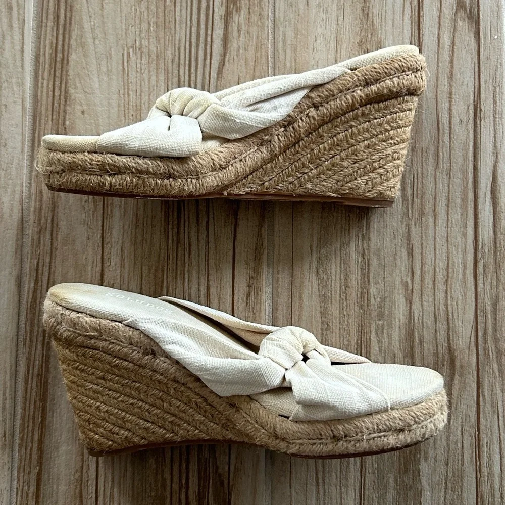 Soludos ivory knotted wedge espadrilles Size 6